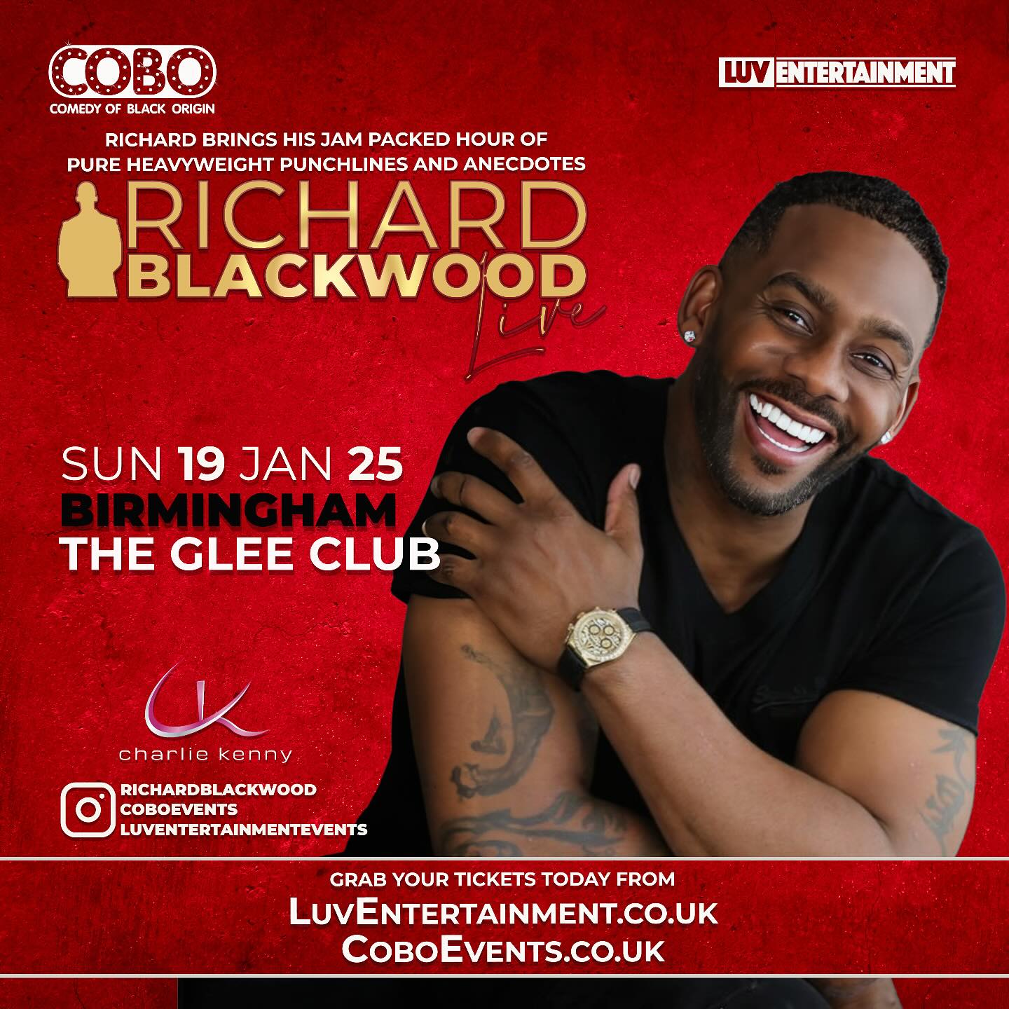 Richard Blackwood - live comedy at The Glee Club Birmingham